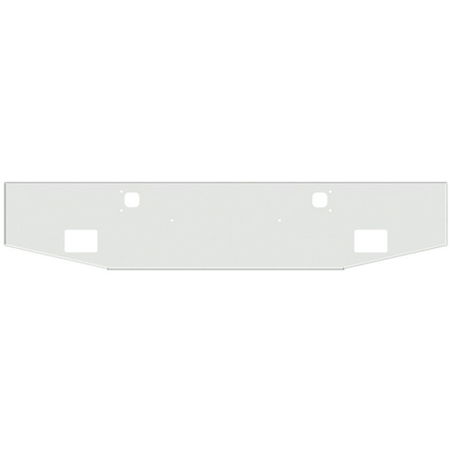 Valley Chrome 20 Inch American Eagle Boxed End Bumper W/ 2 Inch Taper, Square Fog Light & Tow Holes Fits Kenworth W900B/L