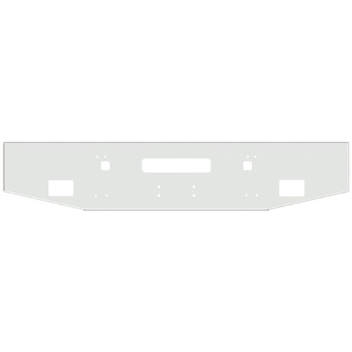 14 Inch Chrome Tapered Boxed End Bumper With Tow And Step Hole For Kenworth T800