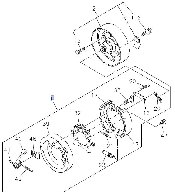 230-0090 | Isuzu Center Parking Brake Assembly