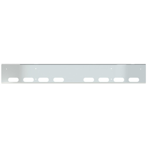 14 Inch Open End Bumper W/ 8 Oval Light Holes By Valley Chrome Fits Mack MR & MD W/ 7-Inch Break Back