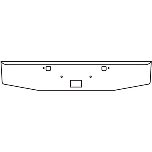 16-12 Inch Chrome Standard Bumper With Rolled Ends, Mounting & Tow Holes By BESTfit Fits Peterbilt 389, 365, 367, 388, 567, 589