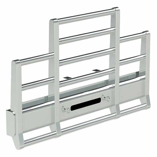 6 Inch Herd Defender Truck Guard With Oval Clear Turn Signal Lights And Rake With Balusters For Freightliner M2 106 SBA