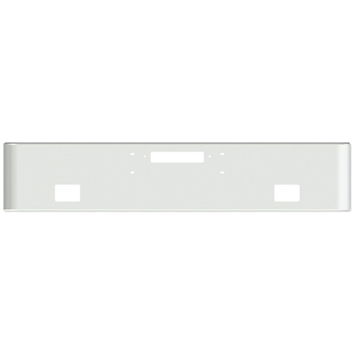 18 In Economy Texas Rolled End Bumper With Square Fog Light And Tow Holes For Western Star 4900Sf/4900Ex, Constellation, Lowmaxx, Heritage
