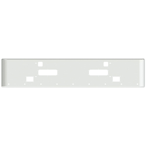 18 Inch Chrome Texas Bumper With Rolled Hand Formed Ends, Factor Fog Light, Tow And Vent Holes For Western Star 49X
