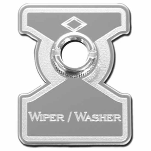 Stainless Steel Wiper / Washer Dash Plate With Chrome Nut For Kenworth