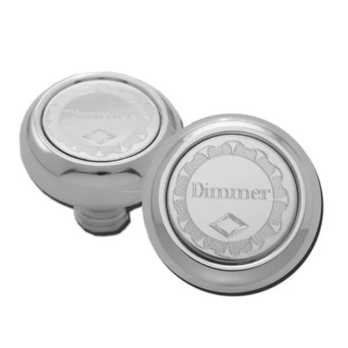 Chrome Billet Aluminum Knob- Light Dimmer Engraved For Kenworth
