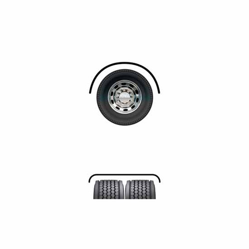 Loaded Fenders Pair Single Axle Half Fenders 66 Inch In SS 16 Gauge