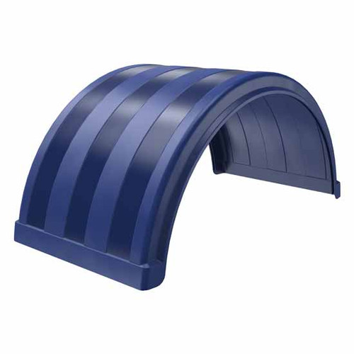 Loaded Fenders Single Axle Half Fender 75 Inch In Poly Blue 14 Gauge