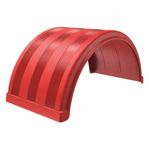 Loaded Fenders Single Axle Half Fender 75 Inch In Poly Red 14 Gauge