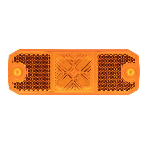 1.65 X 4.5 Inch Amber Rectangular Clearance Marker LED Light & Reflector W/ Amber Lens