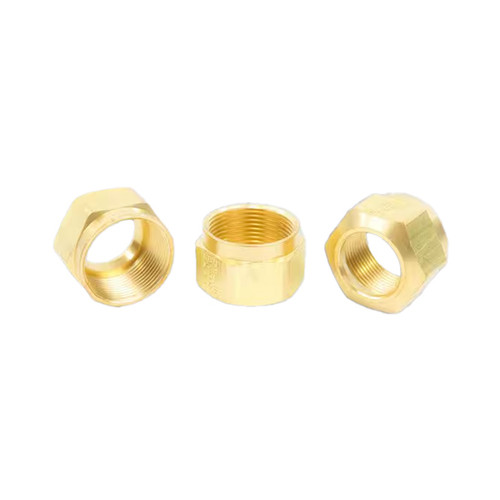 4 Inch 3/ Brass Compression Nuts For Nylon Tubing - 5 Pack