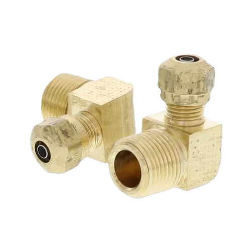 8 Inch Brass Air Line Male Elbow 1/4 X 3/ For Nylon Tubing