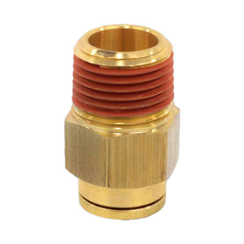 8 Inch 3/8 X 1/ Brass Push On Male Connectors - 2 Pack