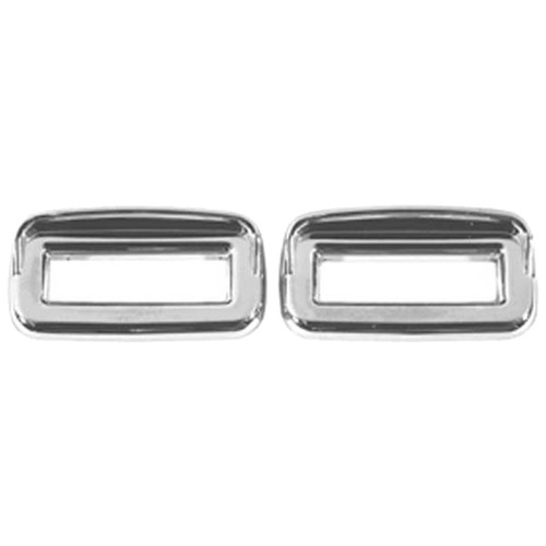 Chrome Bezel Switch Label Covers With Visor - 6 Pack For Peterbilt 378, 379