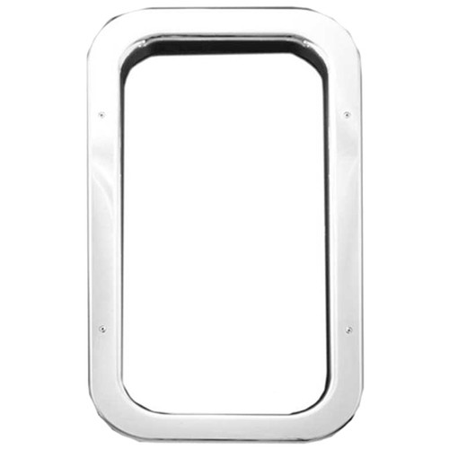 Chrome Interior Rectangular Window Rubber Gasket Cover For Peterbilt