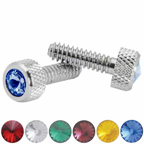 Dash Screws W/ Jewel Color Options Pair Fits Western Star