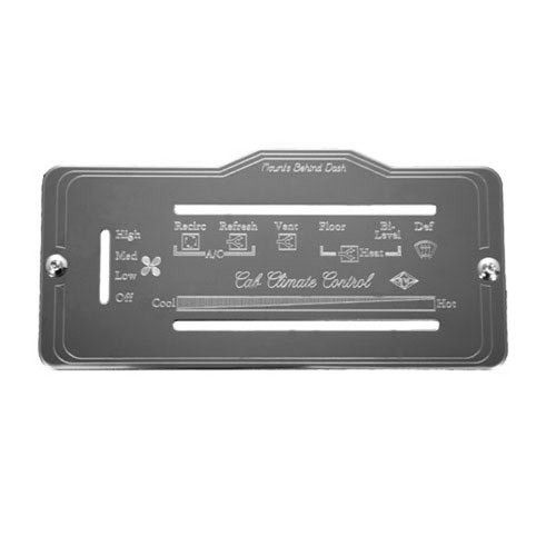 Stainless Steel A/C Heater Control Plate