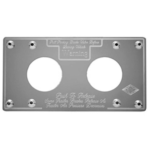 Stainless Steel Parking Brake Control Statement Plate For Peterbilt 330, 335, 340