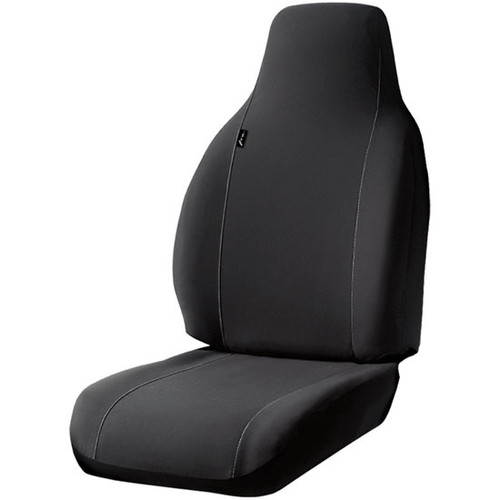 Solid Black Seat Cover For Freightliner Cascadia High Back Seats With Armrest Covers