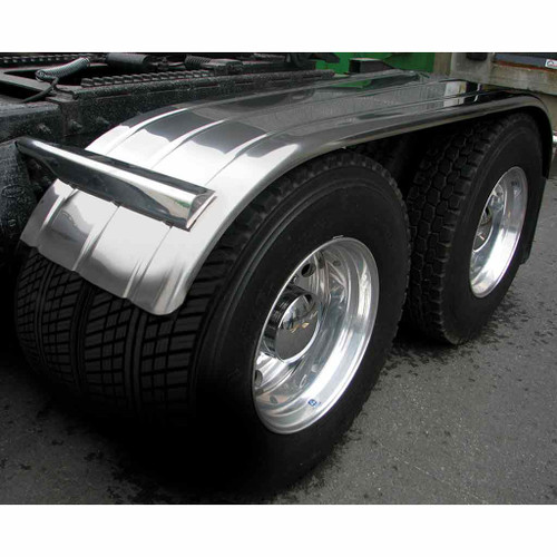 TRUX TFEN-F15 108" STAINLESS STEEL 3 RIBBED FULL FENDERS WITH ROLLED EDGE (16 GAUGE)