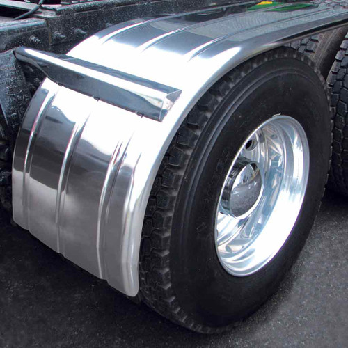 TRUX TFEN-H31 72" STAINLESS STEEL 3 RIBBED HALF FENDERS WITH ROLLED EDGE (16 GAUGE)