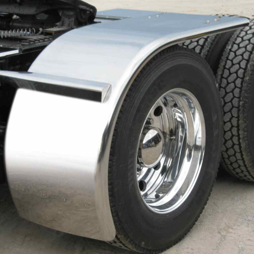 TRUX TFEN-H53 80" STAINLESS STEEL ROLLIN'LO LONG HALF FENDERS WITH ROLLED EDGE (14 GAUGE)