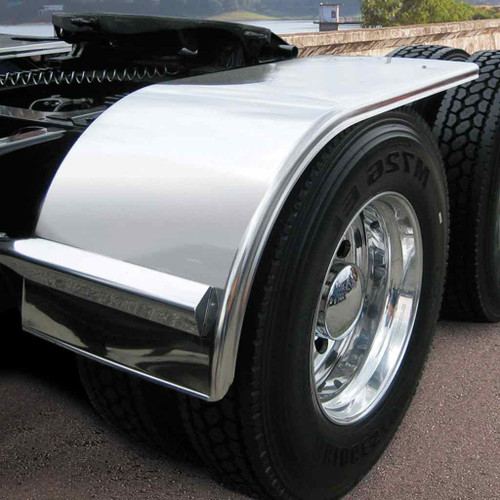 TRUX TFEN-H59 60" STAINLESS STEEL HALF FENDERS WITH ROLLED EDGE (14 GAUGE)