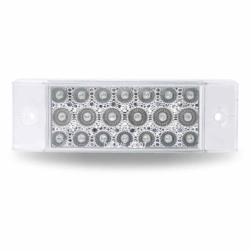 TRUX TLED-2X6CA 2" X 6" CLEAR AMBER MARKER RECTANGULAR LED LIGHT - 20 DIODES