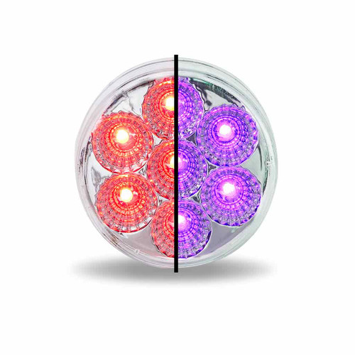 TRUX TLED-2XRP 2" RED MARKER TO PURPLE AUXILIARY ROUND LED LIGHT - 7 DIODES