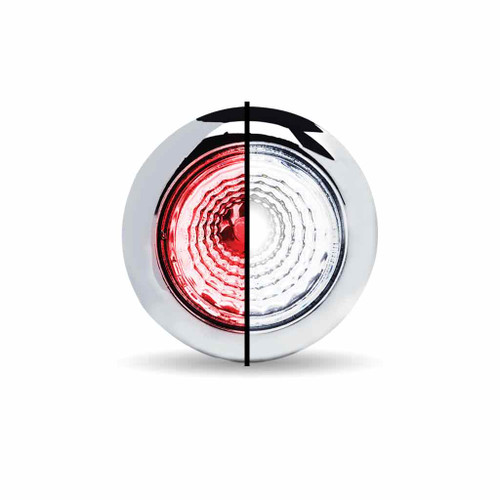 TRUX TLED-BX1RW 3/4" RED MARKER TO WHITE AUXILIARY ROUND REFLECTOR LED LIGHT - 1 DIODE