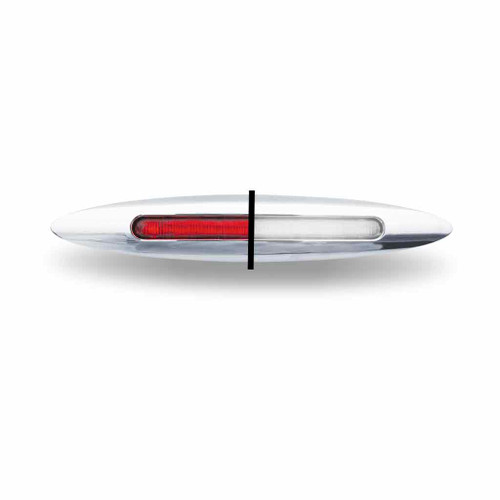 TRUX TLED-FX76 6" RED MARKER TO WHITE AUXILIARY SLIM FLATLINE LED LIGHT - 9 DIODES