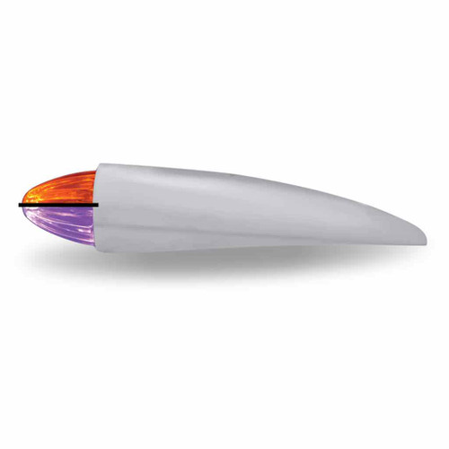TRUX TLED-PCAB2XAP AMBER MARKER TO PURPLE AUXILIARY "BULLET" STYLE CAB LED LIGHT WITH HOUSING - 19 DIODES