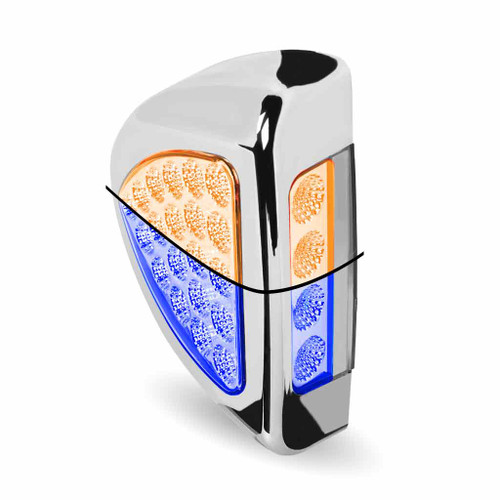 TRUX TLED-PSHXB AMBER TURN & MARKER TO BLUE AUXILIARY PETERBILT HEADLIGHT TURN SIGNAL LED LIGHT - 24 DIODES