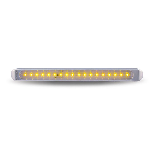 TRUX TLED-U3CA 17" CLEAR AMBER LED CHROME AUXILIARY STRIP (12 DIODES)