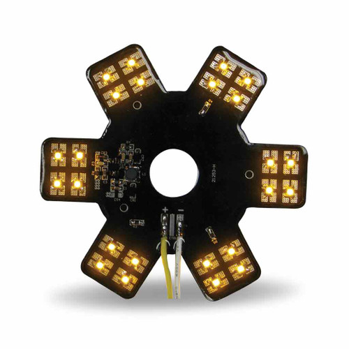 TRUX TLED-X3A 5" AMBER AUXILIARY STAR LED LIGHT FOR 13" & 15" DONALDSON/VORTOX AIR CLEANERS - 24 DIODES