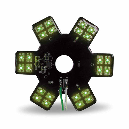 TRUX TLED-X3G 5" GREEN AUXILIARY STAR LED LIGHT FOR 13" & 15" DONALDSON/VORTOX AIR CLEANERS - 24 DIODES