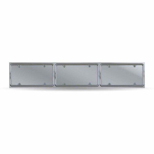 TRUX TU-1714 UNIVERSAL TRIPLE LICENSE PLATE HOLDER - LICENCE BEZELS NOT INCLUDED