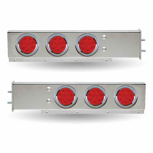 TRUX TU-9210L1 FLAT TOP MUD FLAP HANGER WITH 2 1/2" BOLT SPACING & 4" LEDS