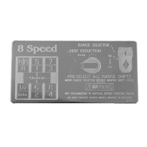 Stainless Steel 8 Speed Overdrive Shift Pattern