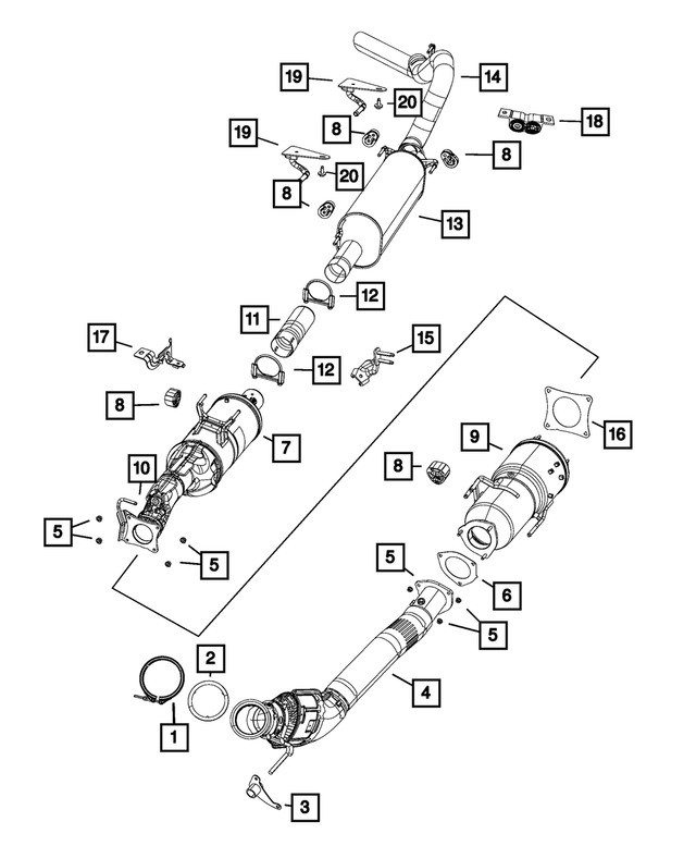 68103161AE | Genuine Mopar Def Selective Catalyst Filter Cummins 13- 16 6. 7