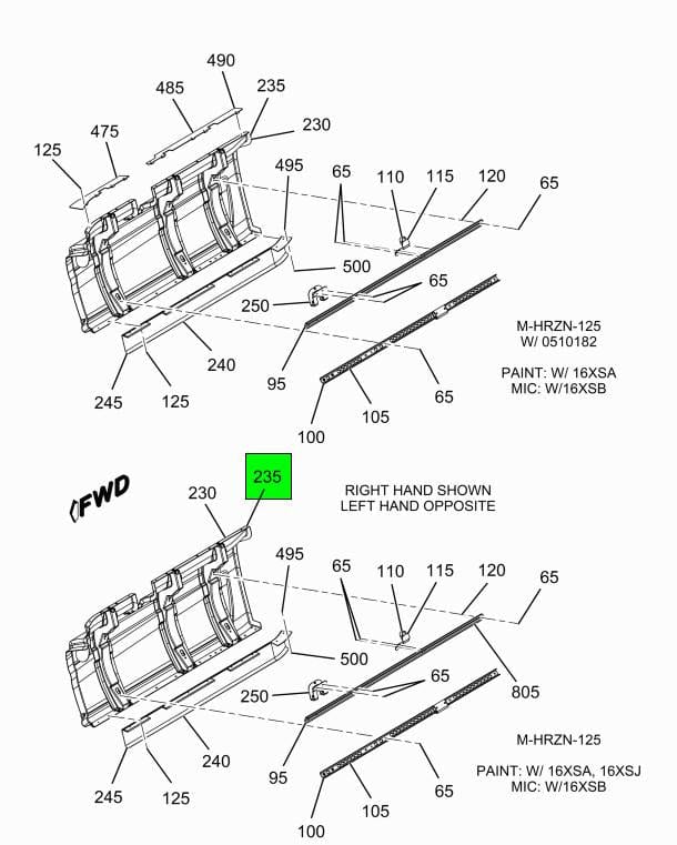 3784412C3 | Genuine International Sleeper Panel (Assembly)