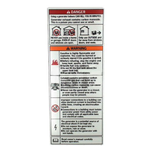 Honda 87516Z03C32 Label Original Mower Part