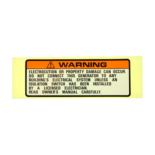 Honda 87563ZB4631 Label Connect Warning Original Mower Part