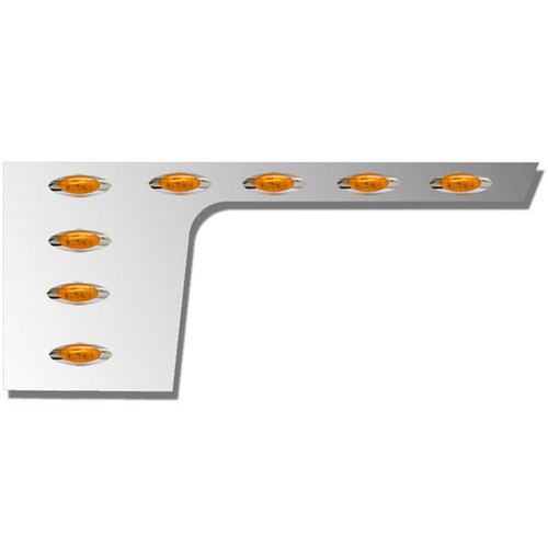 6 Inch Cab & Cowl Panel W/ Light Options By Valley Chrome Fits Peterbilt 379