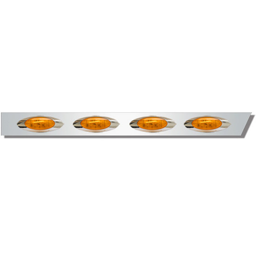 4 Inch Cab Panels W/ Light Options By Valley Chrome Fits Peterbilt 379, 388 And 389