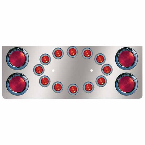 Rear Center Light Panel 14 Inch W/ Light & Material Options By Roadworks Fits Peterbilt