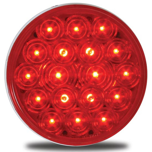 4 Inch Round Red Led Stop, Turn And Tail Light With 18 Diodes