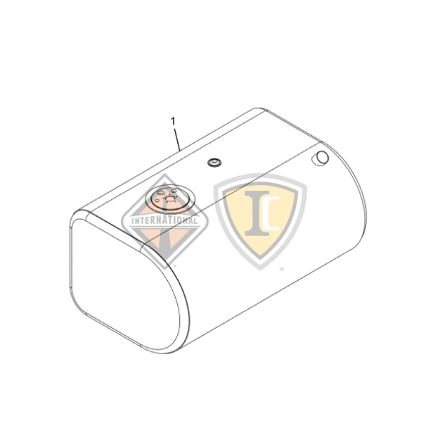2597130C93 | Genuine International Fuel Tank, LSM 50G 16IN D-Style Aluminum N/P