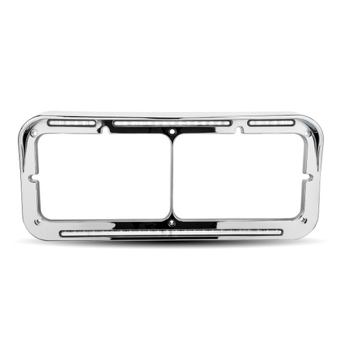 TRUX TU-1029W UNIVERSAL FLATLINE WHITE MARKER LED HEADLIGHT BEZEL